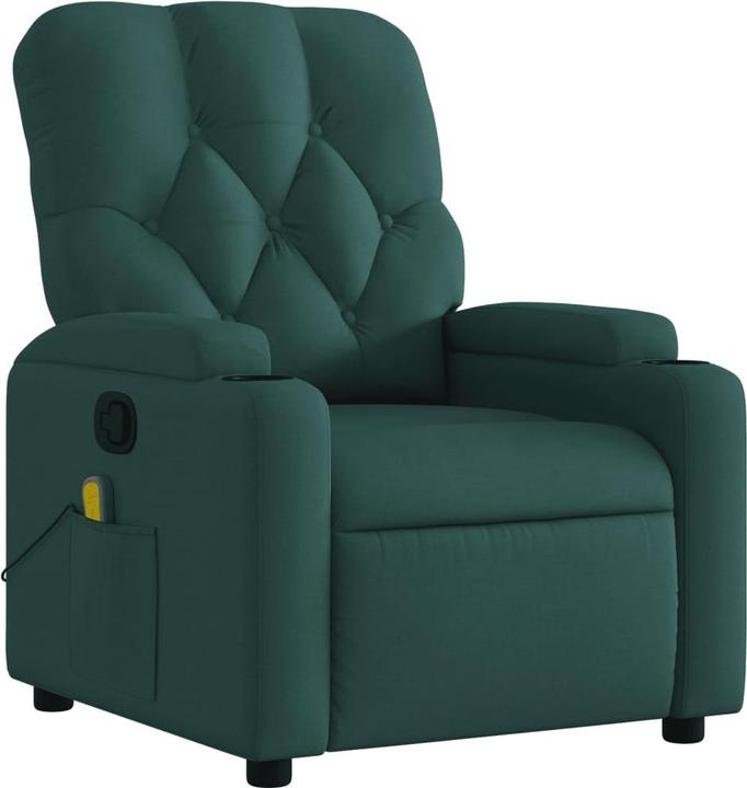 Produktbild VidaXL Massagesessel Dunkelgrün Stoff,Farbe: Dunkelgrün,Material