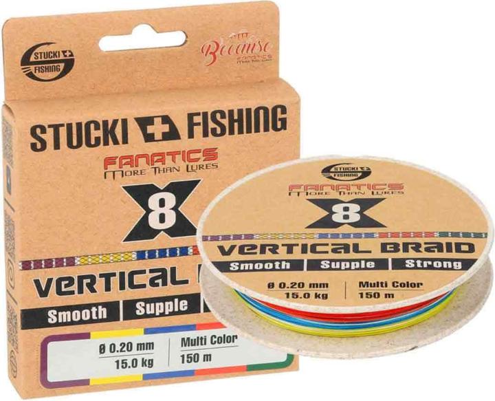 Produktbild Stucki Fishing X8 Vertical Braid Multicolor (9.10 kg, 0.11 mm)