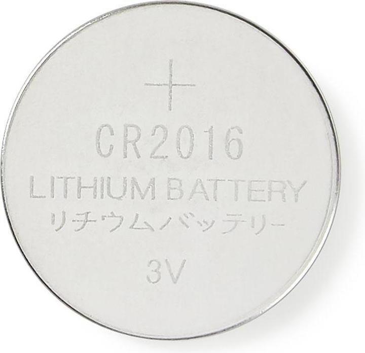 Actual product image Nedis Lithium button cell CR2016 | 3 V DC | 5 blister | silver (5 pcs., CR2016)