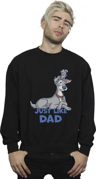 Actual product image Disney Mens Lady And The Tramp Just Like Dad Sweatshirt (L)