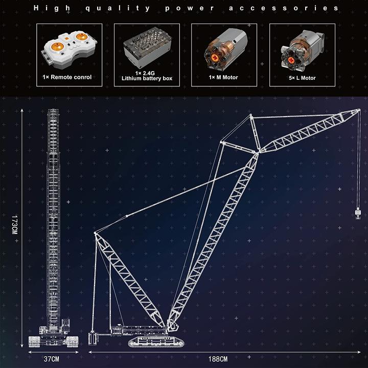 Actual product image Mould King Crawler crane LR13000