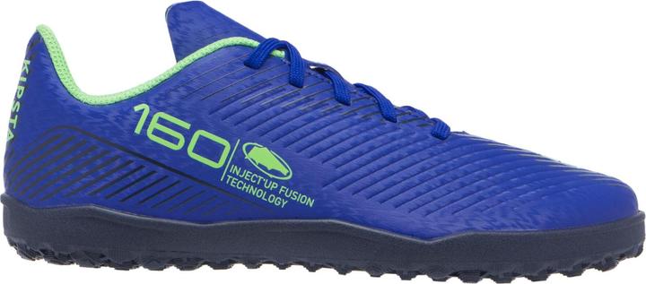 Actual product image Kipsta Kids' football multispeed shoes TF with laces - 160 Turf blue (38)