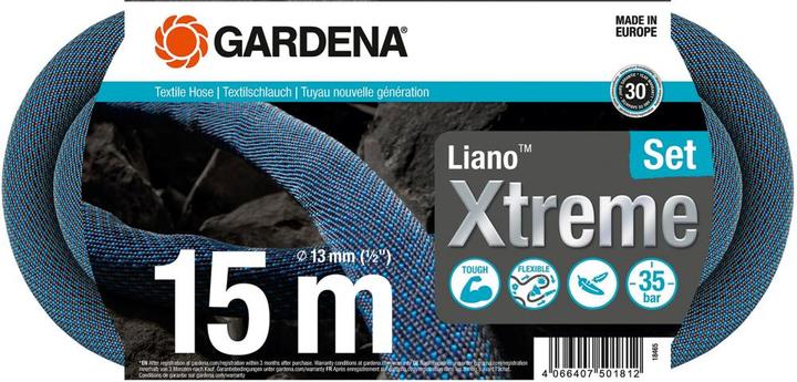 Productafbeelding Gardena Textielslang Liano Xtreme 1/2, 15 m set - Action (15 m, 13 mm)