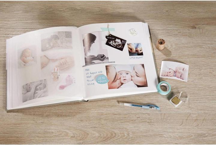 Produktbild Walther Design Sam 28x30,5 50 weisse Seiten Babyalbum UK183R (28 x 30.5 cm)