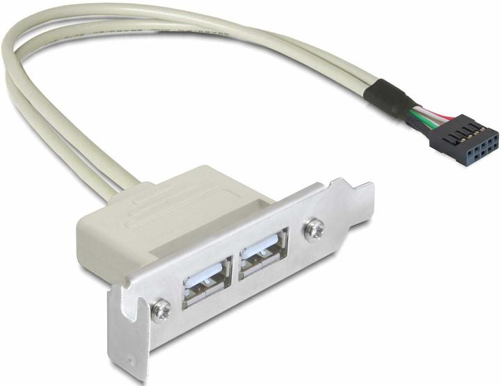 Produktbild Delock low profile Slotblech 2x USB 2.0 zu Header (0.50 m, USB 2.0)