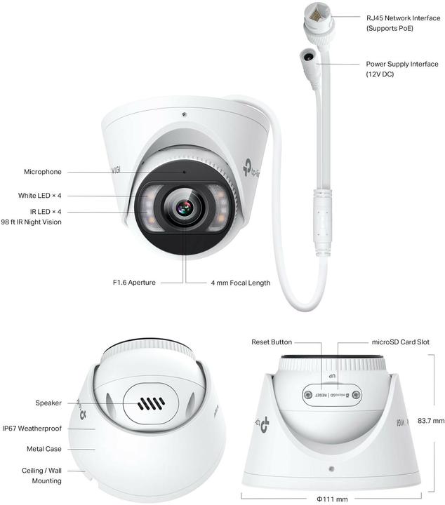 Actual product image TP-Link 8mp Turret Network Camera (3840 x 2160 pixels)