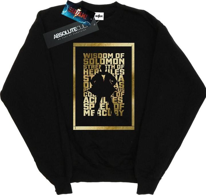 Actual product image Boys Shazam Gold Text Sweatshirt (116)