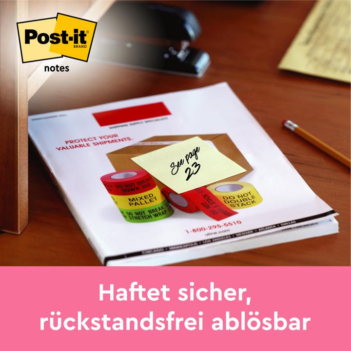 Produktbild Post-it Haftnotizen Standard 657 gelb 12 Blöcke (9 x 8 x 13 cm)