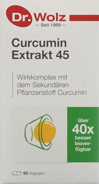 Immagine prodotto Dr. Wolz Curcumin Extrakt 45 Kapsel (90 Pezzo/i, Pillole, 162 g)
