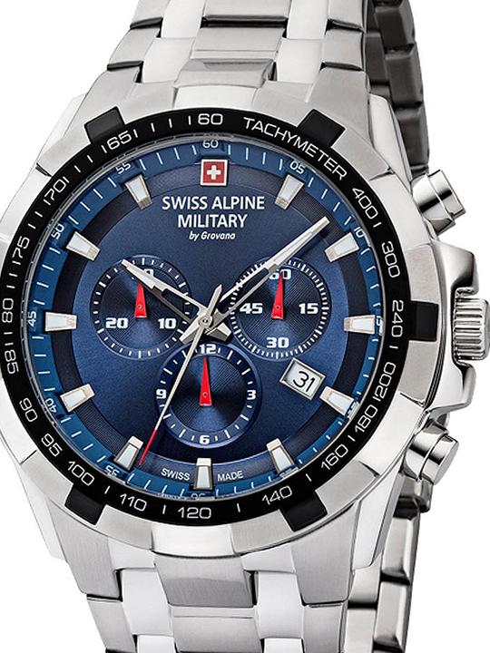 Actual product image Swiss Alpine Military 7043.9235 Sapphire Crystal Chrono 46mm 10ATM (Chronometers, 46 mm)