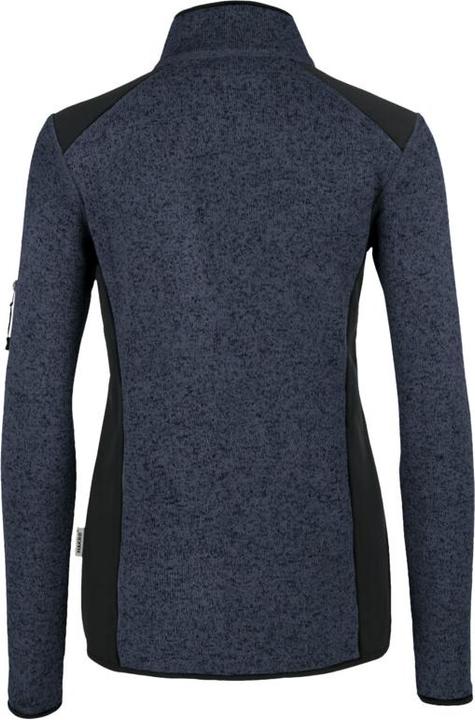 Actual product image Hakro Ladies Knitted Fleece Jacket Churchill marine mottled, 2XL (XXL)