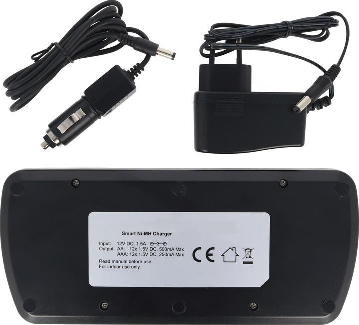 Immagine prodotto Everactive Caricatore NIMH con display LCD per 1-12 batterie AA o AAA (1 pz., Specifico del dispositivo, Batteria + Caricabatterie)