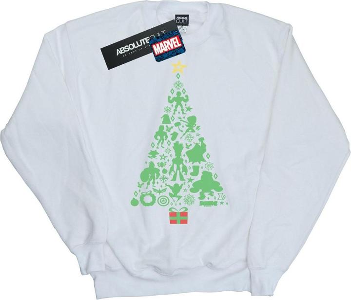 Actual product image Boys Avengers Christmas Tree Sweatshirt (128)