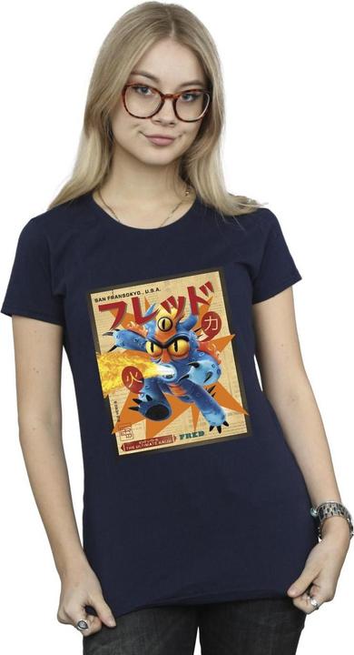 Immagine prodotto Disney Big Hero 6 Baymax Fred Newspaper Maglietta Donna (XL)