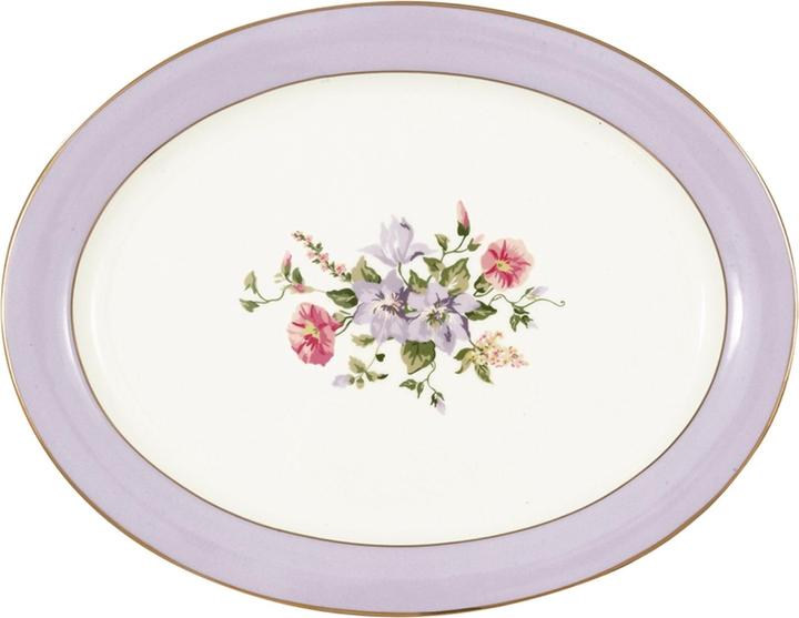 Produktbild Greengate Jacobe ovale Servierplatte white 25,5 x 33 cm