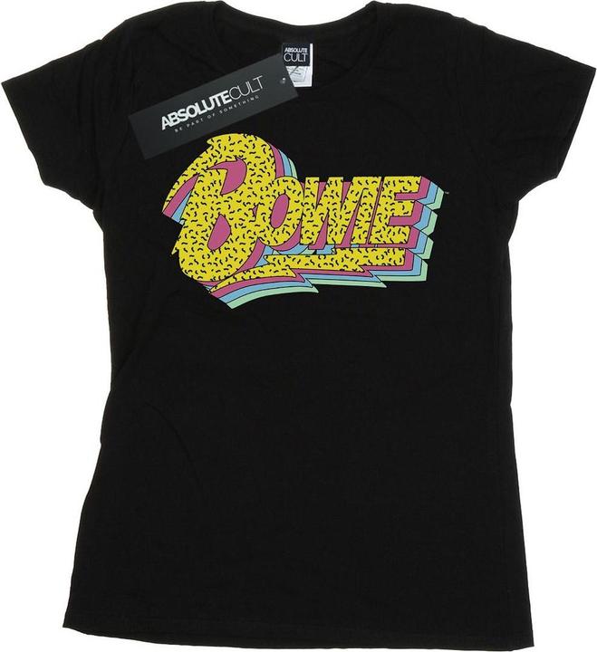 Immagine prodotto David Bowie Moonlight 90s Logo Maglietta Donna (M)