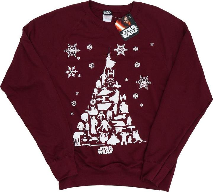 Actual product image Star Wars Womens/Ladies Christmas Tree Sweatshirt (L)