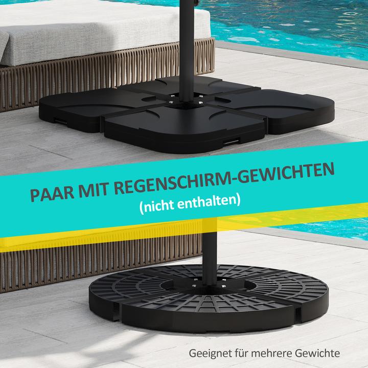 Image du produit Outsunny Pied de parasol en croix pour les diamètres de 32 à 48 mm