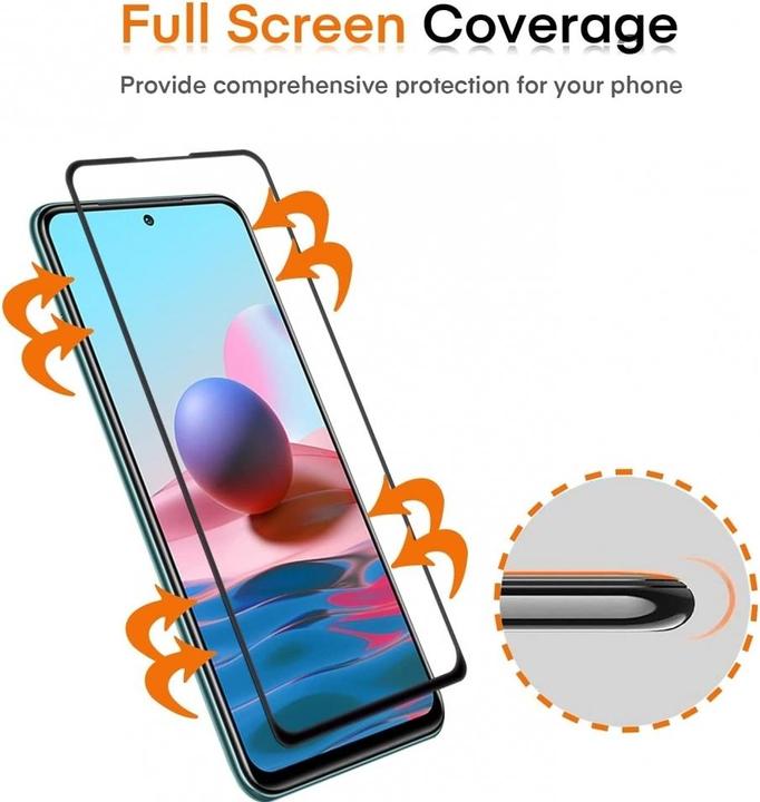 Actual product image Screenguard Xiaomi Redmi Note 10S Full Screen Protective Glass Film 2.5D 9H (1 Piece, Xiaomi Redmi Note 10S)