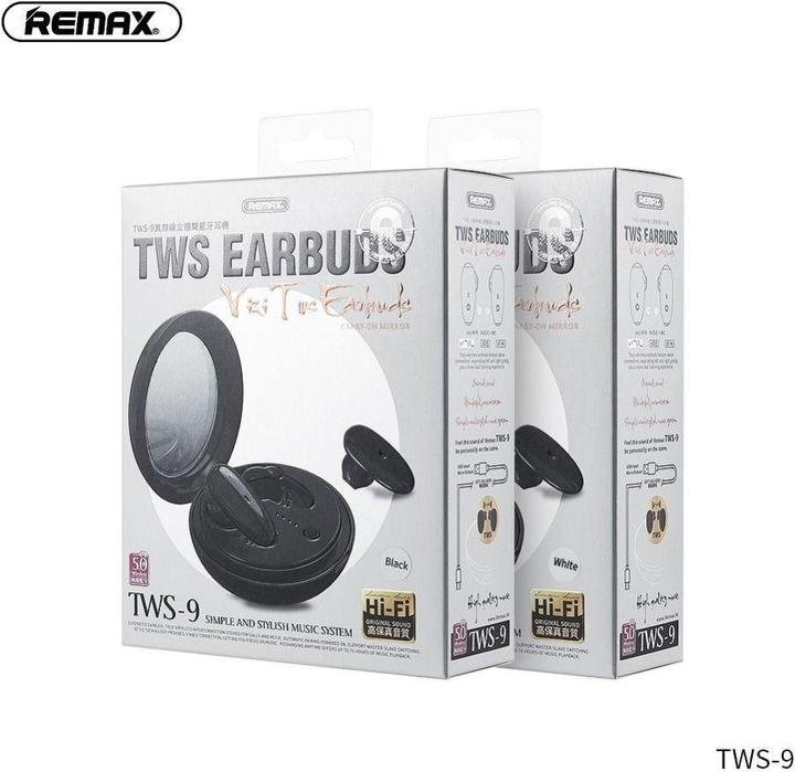 Immagine prodotto Remax Wireless headphones wireless stereo earbuds TWS-9 with docking station and mirror white (4 h, Senza fili)