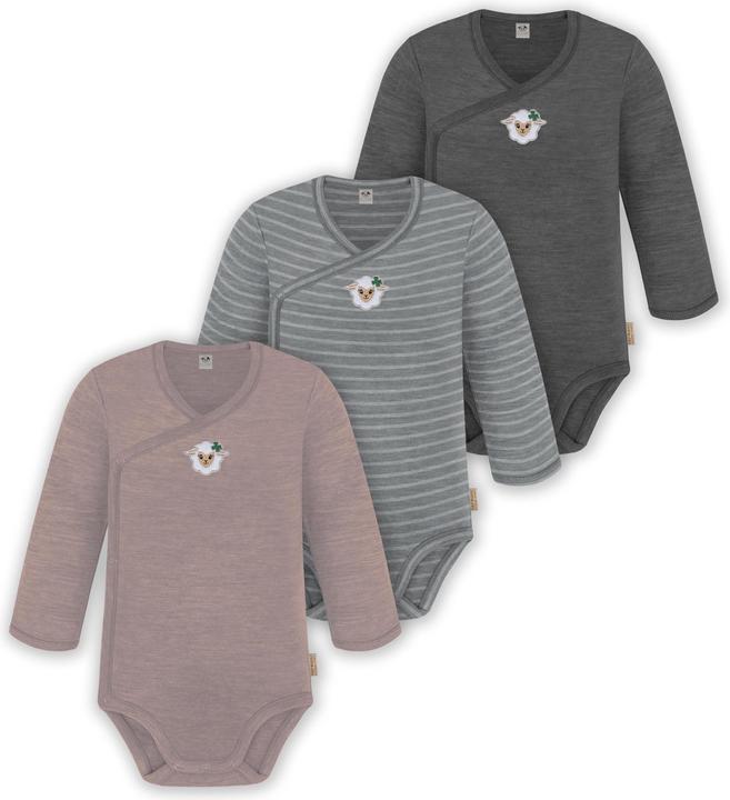 Image du produit Normani Lot de 3 bodies bébé garçon et fille en mérinos manches longues - 9355 (50)