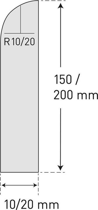 Produktbild Moravia MORION Wand-Schrammschutz in schwarz Länge 2060 mm, Höhe 150 mm, Dicke 10 mm