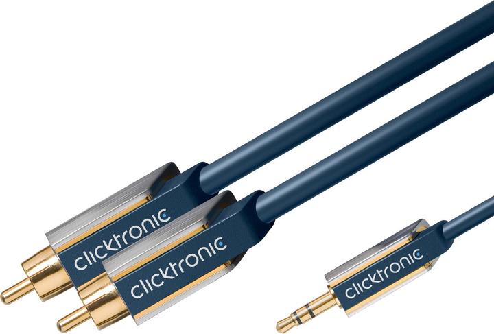 Produktbild clicktronic Advanced Audiokabel 3,5mm Klinke auf 2xCinch 5,00m 70669 (5 m, Cinch)