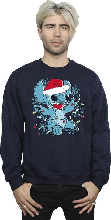 Image du produit Disney - Sweat LILO AND STITCH CHRISTMAS LIGHTS SKETCH - Homme (XL)