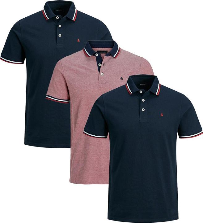 Produktbild Jack & Jones 3er Pack Paulos - Slim Fit Poloshirt (S)