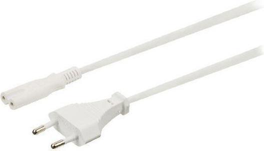 Produktbild RND Electronics AC-Netzkabel, Schutzkontaktstecker Typ C (CEE 7/16) - IEC 60320 C7, 5m, Weiss (5 m)