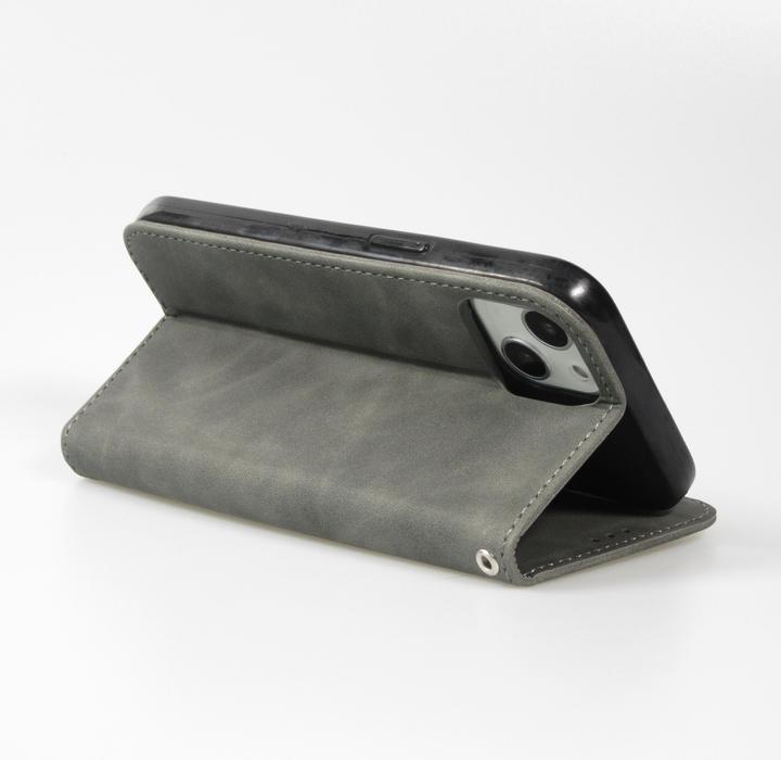 Produktbild PhoneLook Leder Tasche Flip Wallet vintage mit Magnetverschluss und Kartenhalter (Apple iPhone 13)