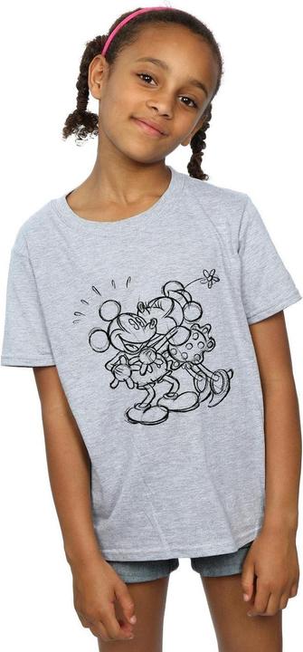 Immagine prodotto Disney Mickey And Minnie Mouse Kiss Sketch Maglietta Ragazze (152, 158)