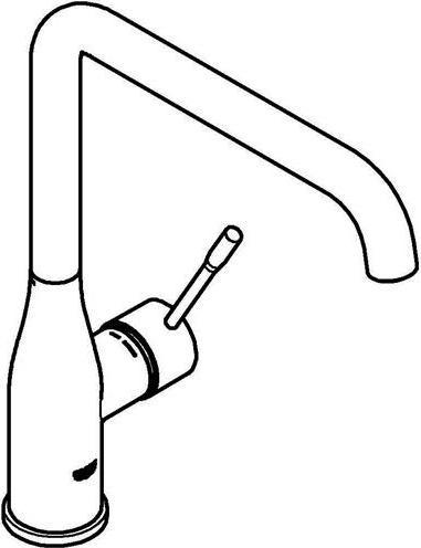 Immagine prodotto Grohe Miscelatore da cucina con miscelatore monocomando Essence New grafite dura spazzolata 30269