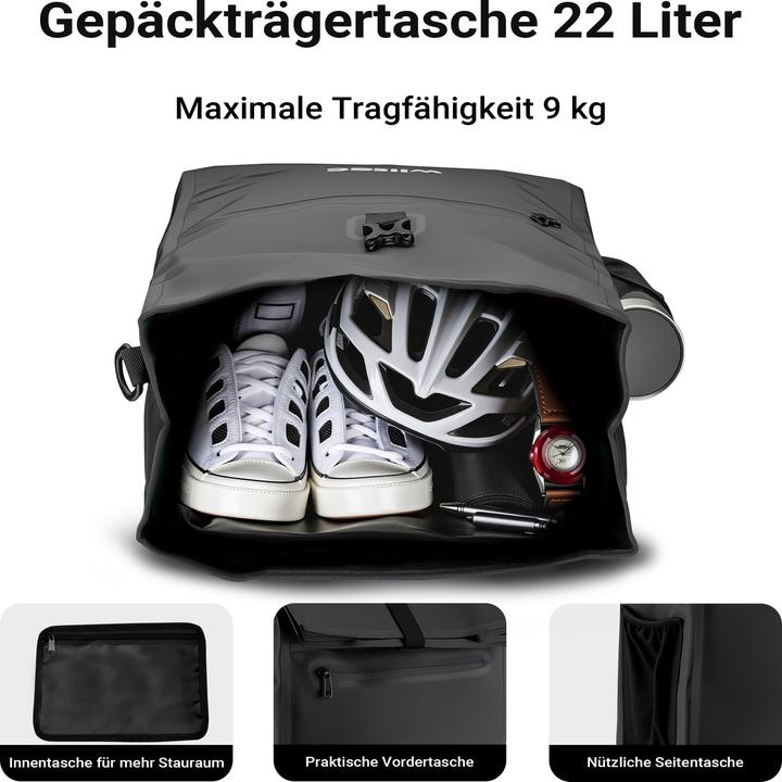 Immagine prodotto Wiltec Gepäckträgertasche (22 l, Borsa portapacchi)