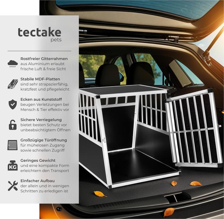 Produktbild tectake Hundetransportbox (Hund, Sicherheitsverschluss)