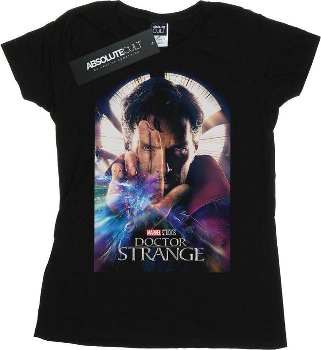 Actual product image Marvel Womens/Ladies Doctor Strange Poster Cotton T-Shirt (XXL)