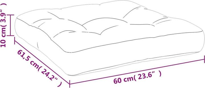 Immagine prodotto Diverse Hardware Palettenkissen Rosa 60x61,5x10 cm Oxford-Gewebe (60 x 10 x 61,5 cm)