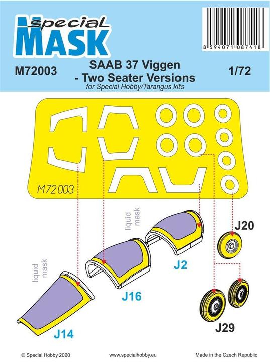 Produktbild Special Hobby SAAB 37 Viggen Two Seater Mask