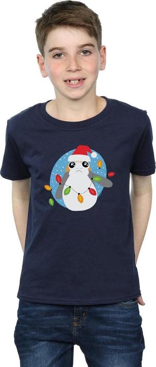 Immagine prodotto Star Wars The Last Jedi Porg Christmas Lights Maglietta Ragazzi (152, 158)