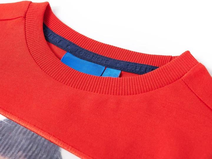 Image du produit VidaXL T-shirt manches longues enfant rouge 140,Composition : 100 % coton,Couleur (140)