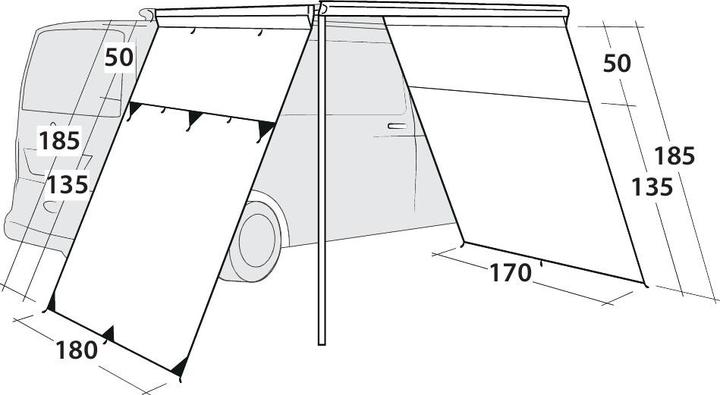 Actual product image Frankana Outwell Fallcrest Side Panel Set180 x 185 cm (Awning, 1.10 kg, 1 person)