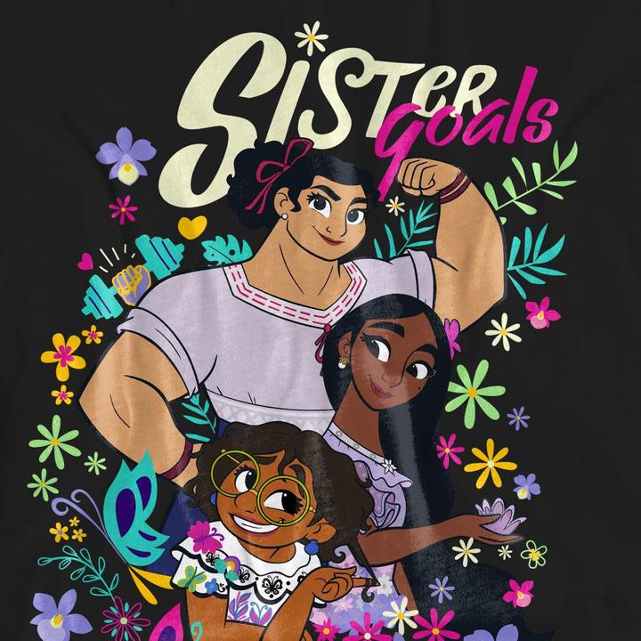 Actual product image Universal Textiles Unisex Adult Sister Goals Mirabel Isabela Luisa T-Shirt (XL)