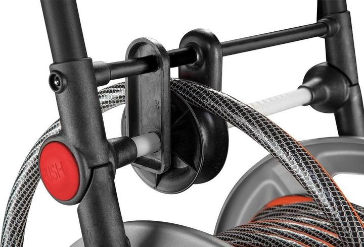 Produktbild Neo Gartenschlauchwagen, Metall, bis 60 m 1/2" Schlauch, mit Schlauchführung (60 m)