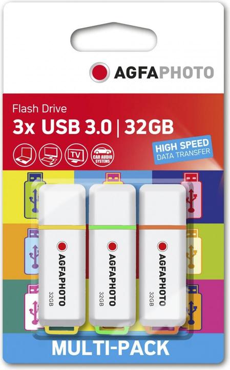 AGFAPHOTO USB 3.2 Gen 1 32GB Color Mix MP3 (32 GB, USB 3.2)