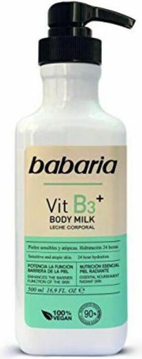Babaria VITAMIN B3+ body milk 100% vegan 500 ml (Körpermilch, 500 ml)