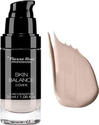 Pierre Rene Professional PIERRE RENE Skin Balance Cover Fluid Foundation wodoodporny podkład kryjący 19 Cool Ivory 30ml (19 Cool Ivory)