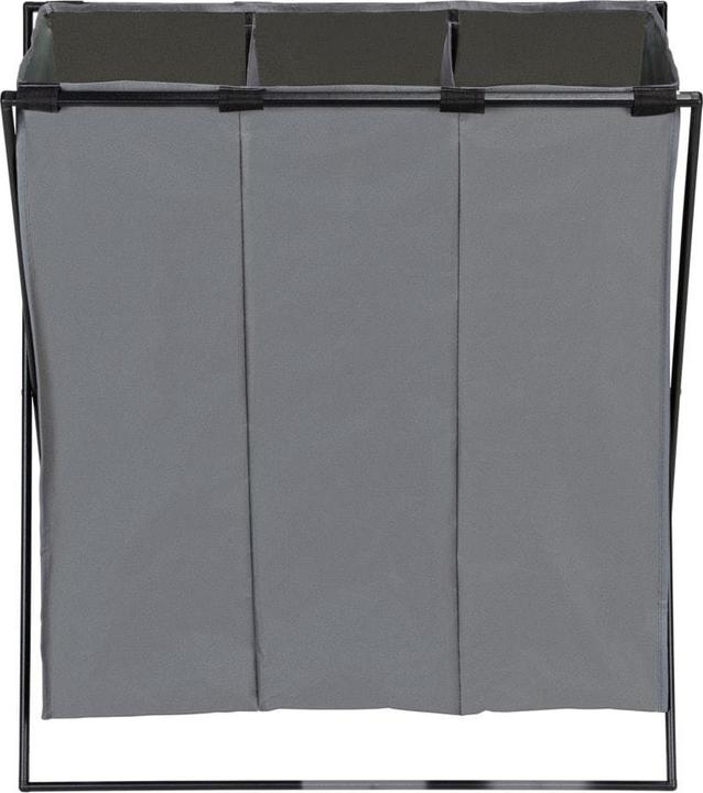 Actual product image Wenko Wäschesammler Mod. Trio XL Grau mit drei Fächern