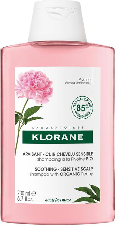 Klorane Beruhigendes Shampoo mit BIO-Pfingstrose (200 ml, Flüssiges Shampoo)