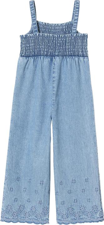 Actual product image Vertbaudet Mädchen Jumpsuit aus Light-Denim mit gestickten Blumen (104)