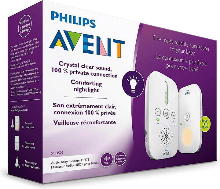 Productafbeelding Philips Avent Smart Eco Dect SCD501 (Babyfoon Audio, 300 m)